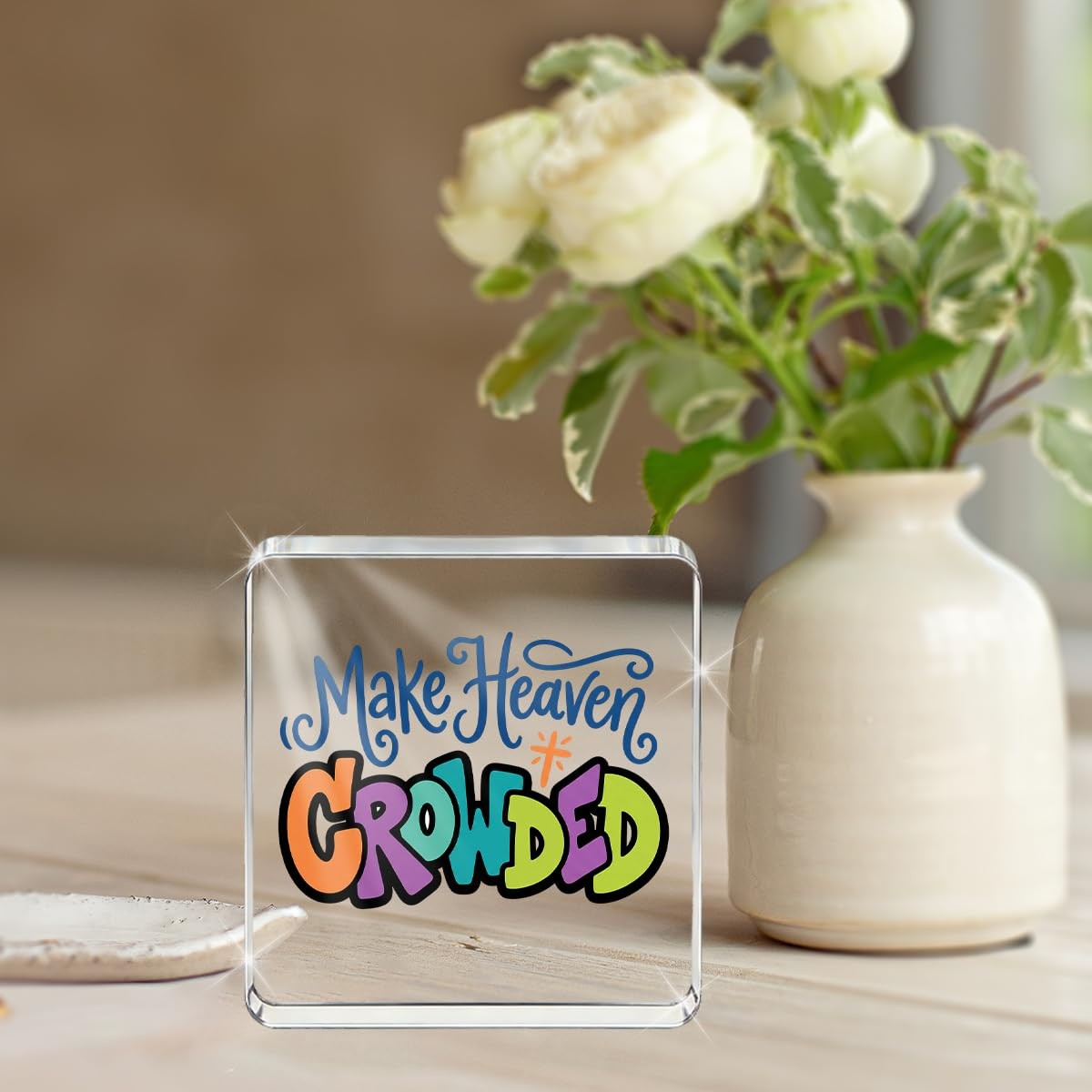 Christian Gifts for Women Desk Decor, Colorful Inspirational Religious Acryli…