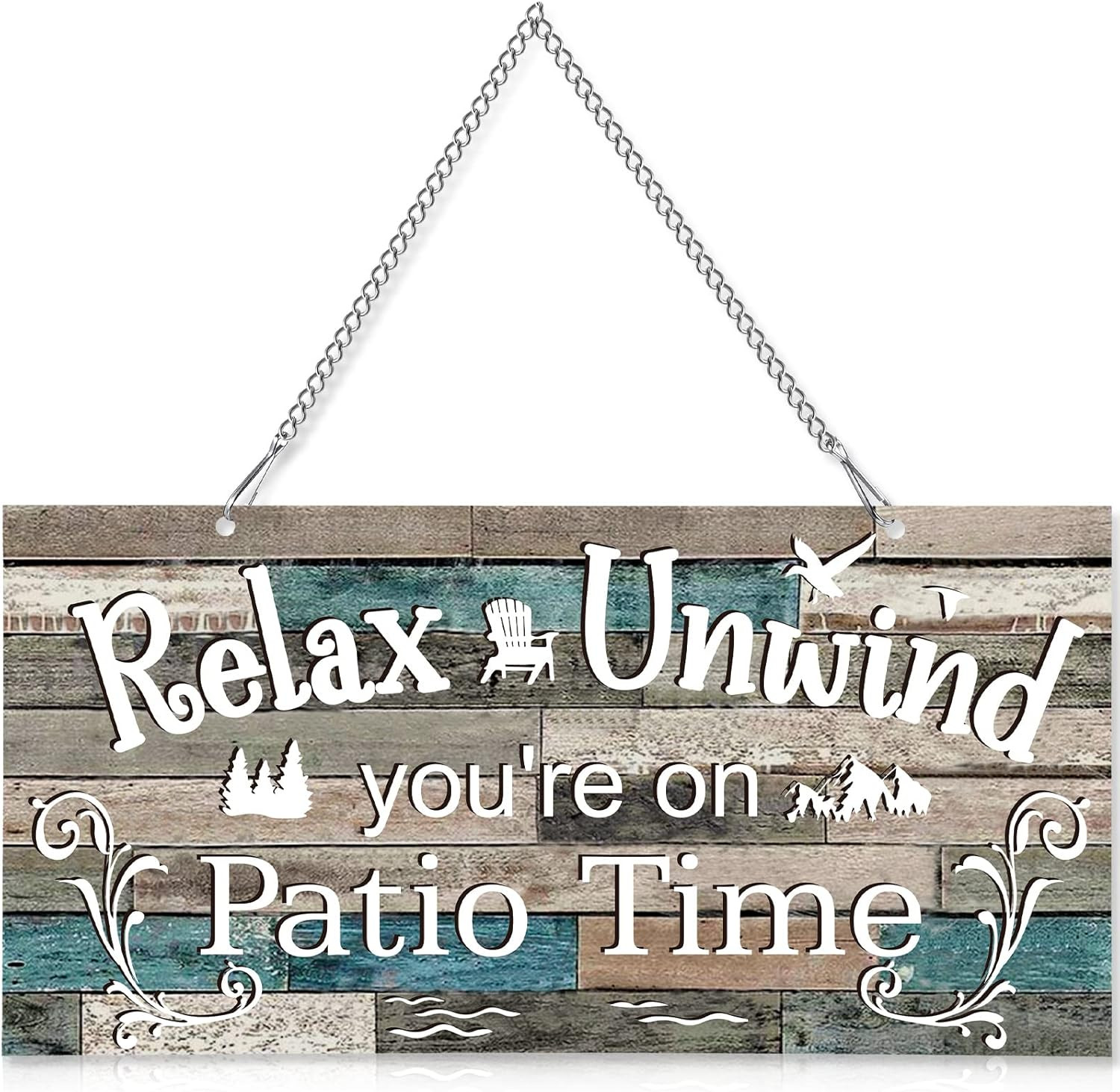 Patio Decor Patio Sign Decorations Outdoor Metal Porch Wall Decor Rustic Perfect