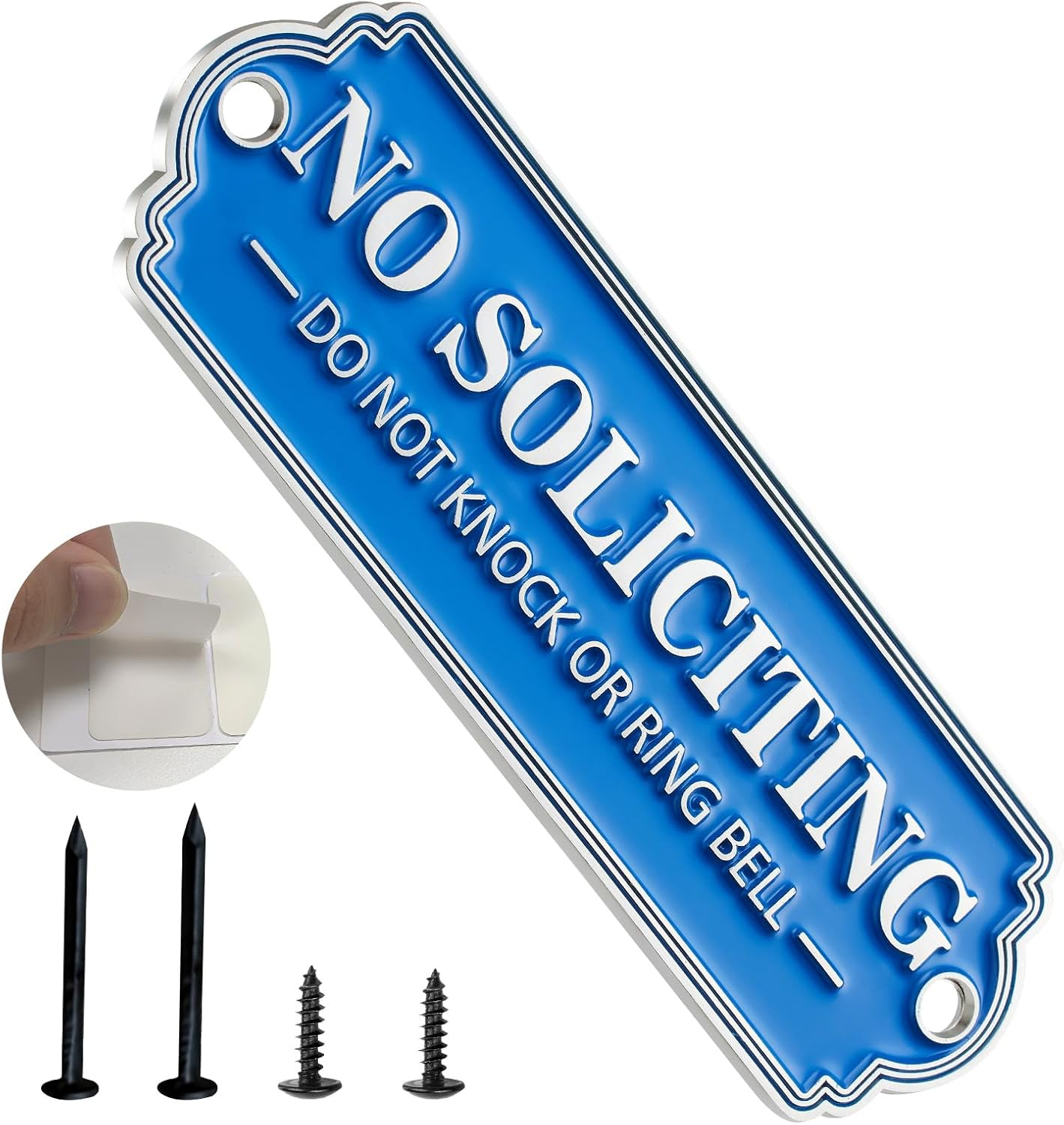 Brass No Soliciting Sign, No Soliciting Sign for House – Solid Brass Wall Plaque