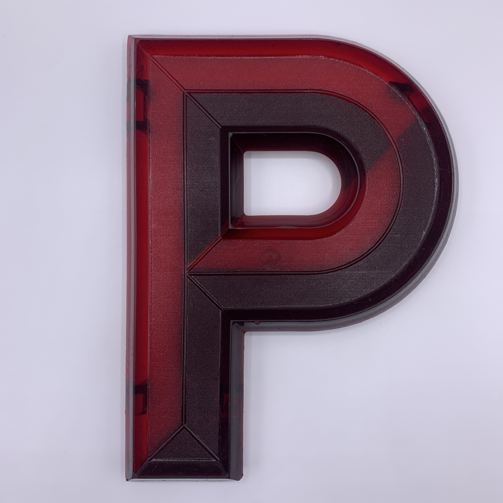 Vintage Adler Silhouette Movie Marquee 10”Letter-Hard Plastic-Red “P”