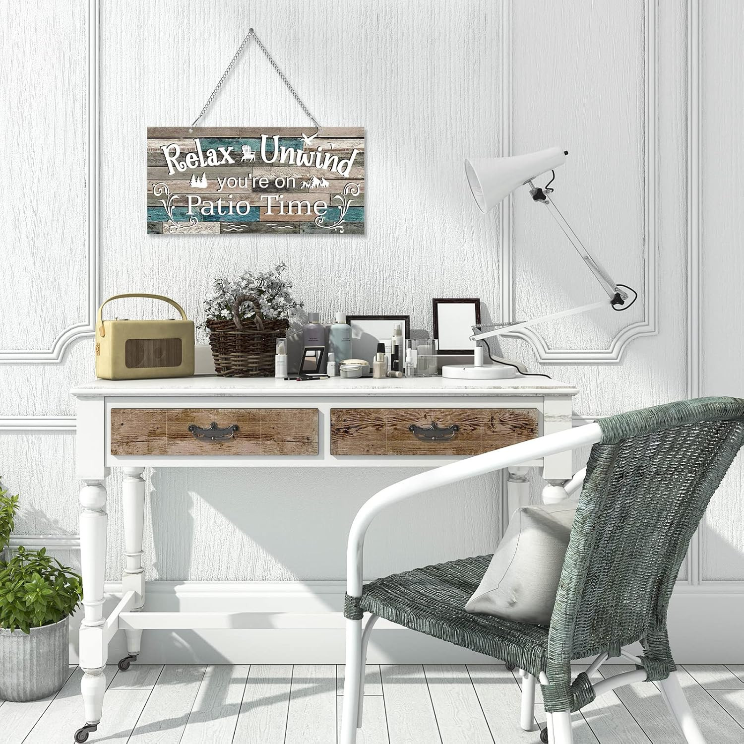 Patio Decor Patio Sign Decorations Outdoor Metal Porch Wall Decor Rustic Perfect