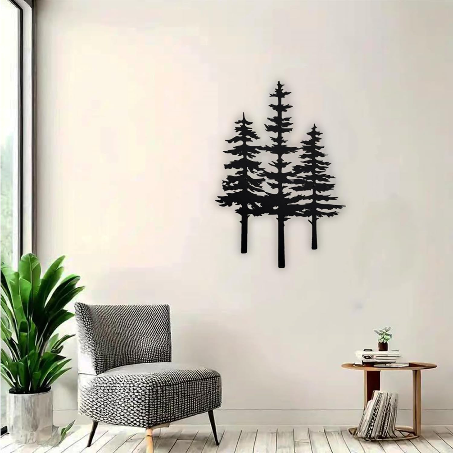 Metal Wall Art Decor, Cabin Rustic Wall Decor, Pine Tree Decoration, Modern Home