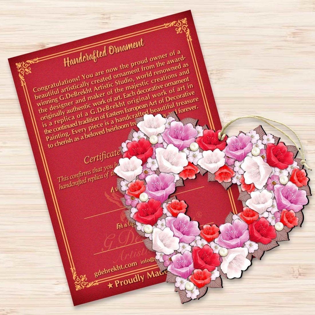 Designocracy 12 x 9 in. Happy Mothers Day Flower Heart Holiday Decor