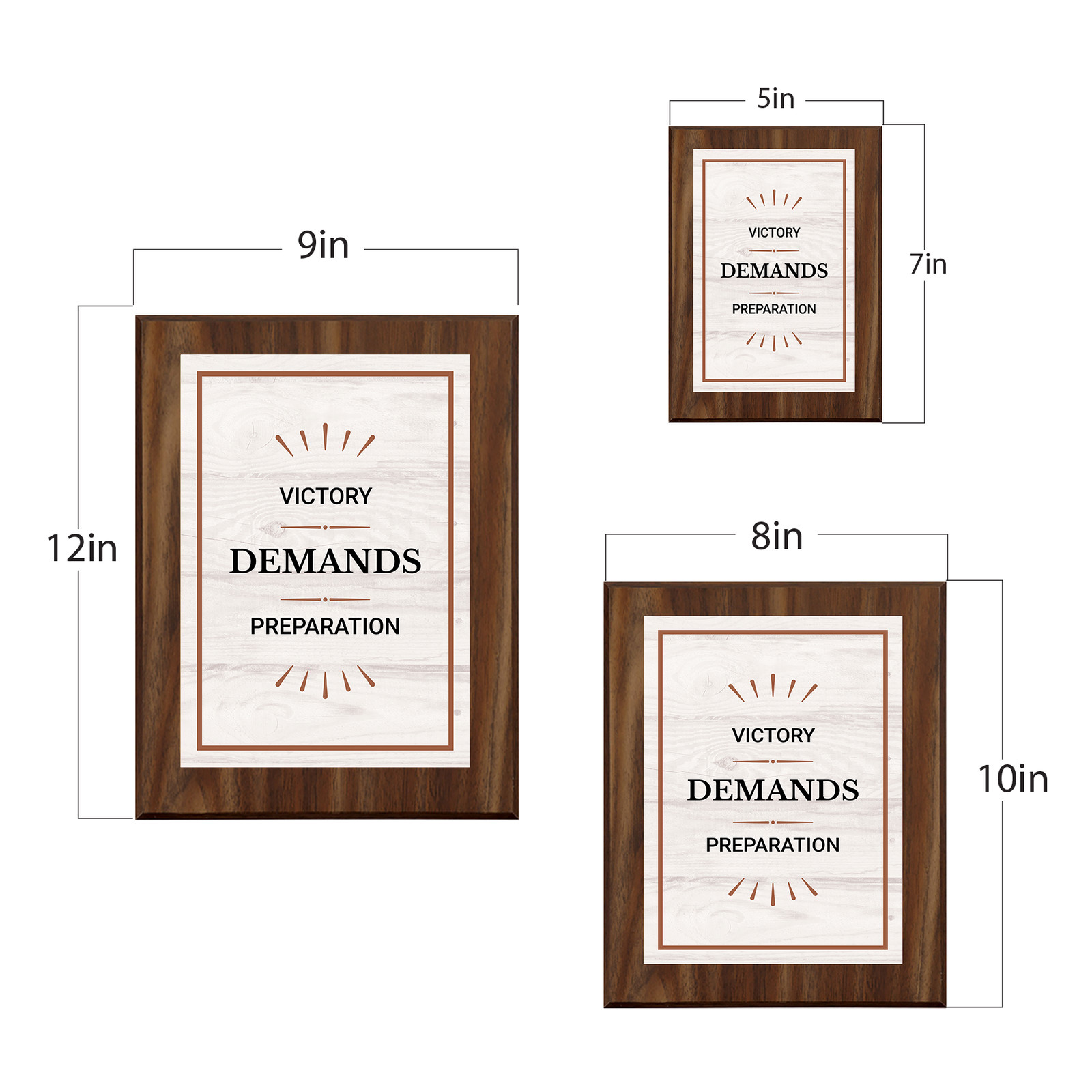 Victory Demands Preparation Decorative Wall Plaque With Easel Acrylic Stand