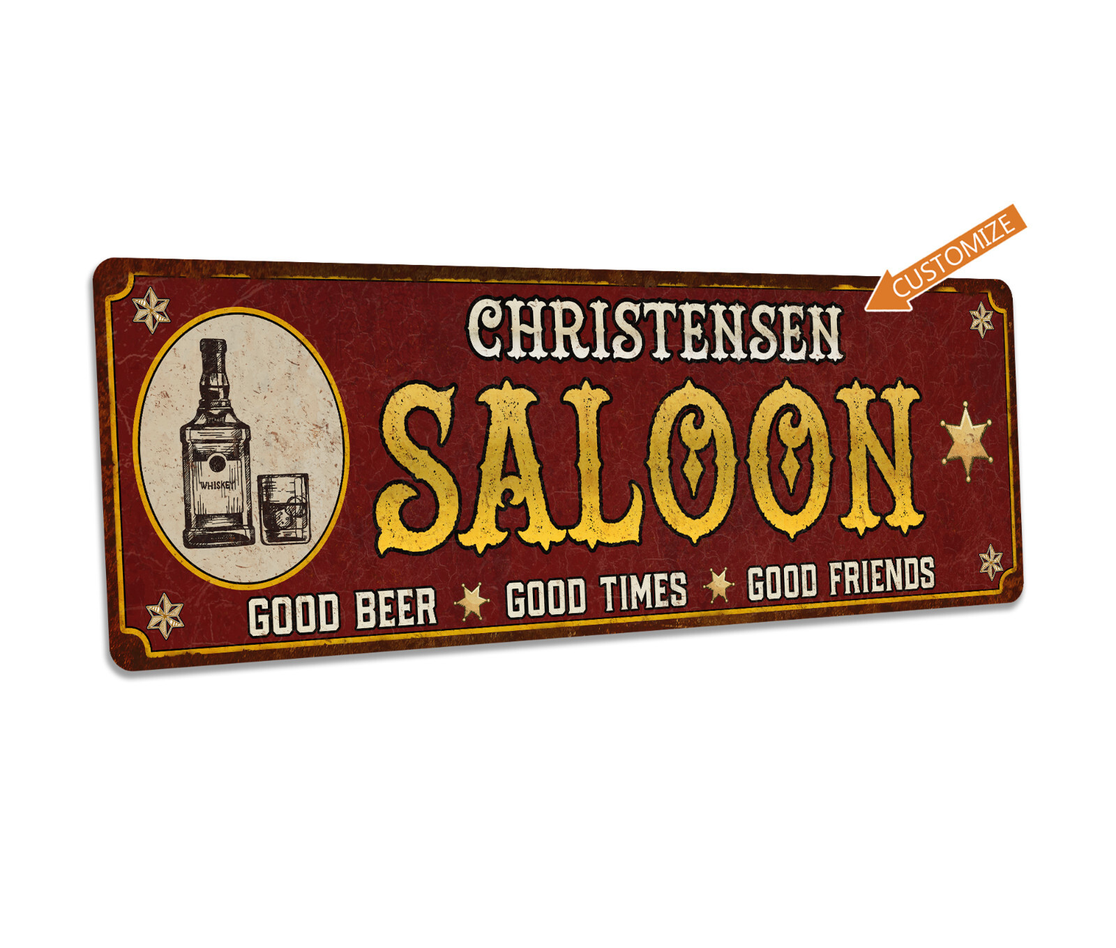 Personalized Saloon Home Bar Sign Rustic Distressed Pub Man Cave 106182002007