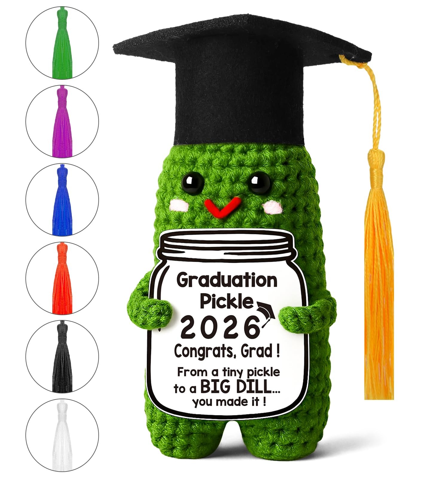 Graduation Gifts Graduation Decorations 2026 Pickle Funny Handmade Crochet Gr…