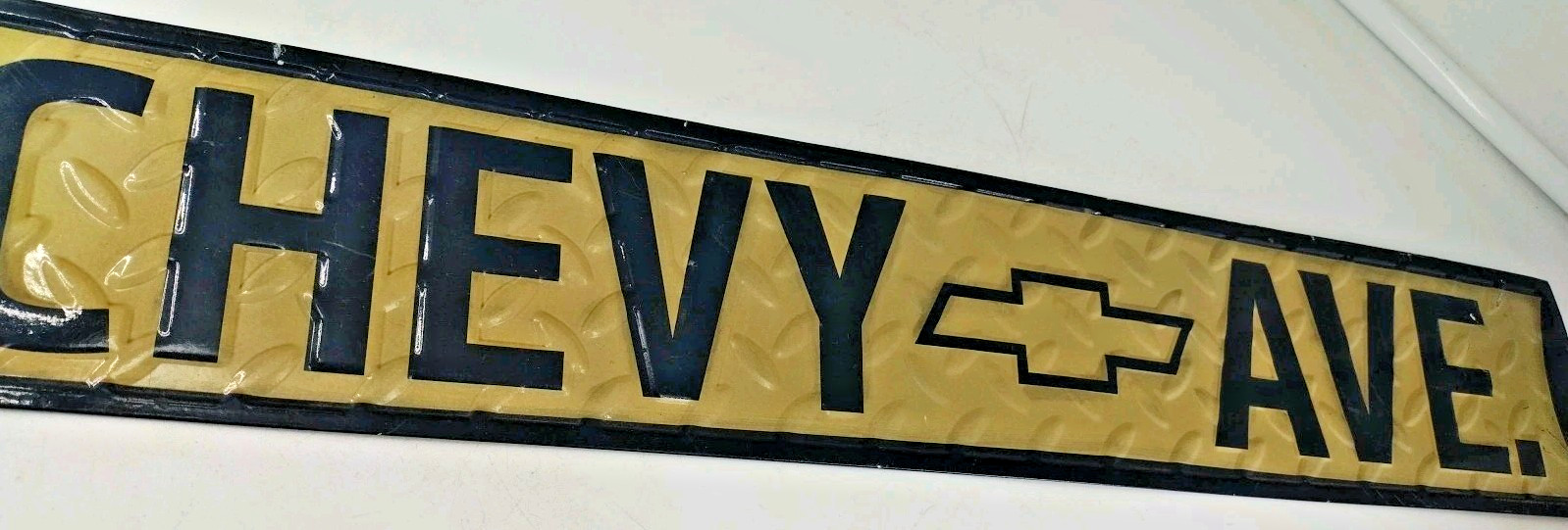 CHEVY AVE. Metal/Tin Wall Gym Garage Signage Wall Mounts 3.5″ X 21″ B2