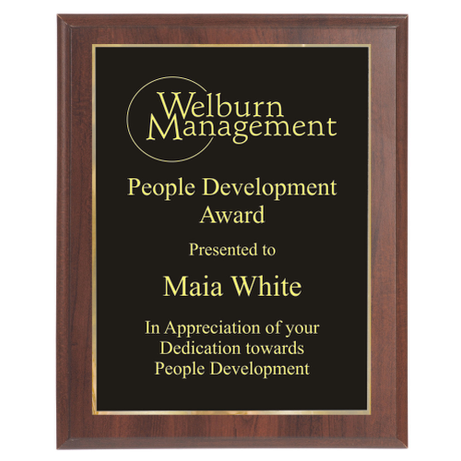 Wood Plaque Award Engraved, 8X10 Retirement Plaque, Graduation Award, Trophy