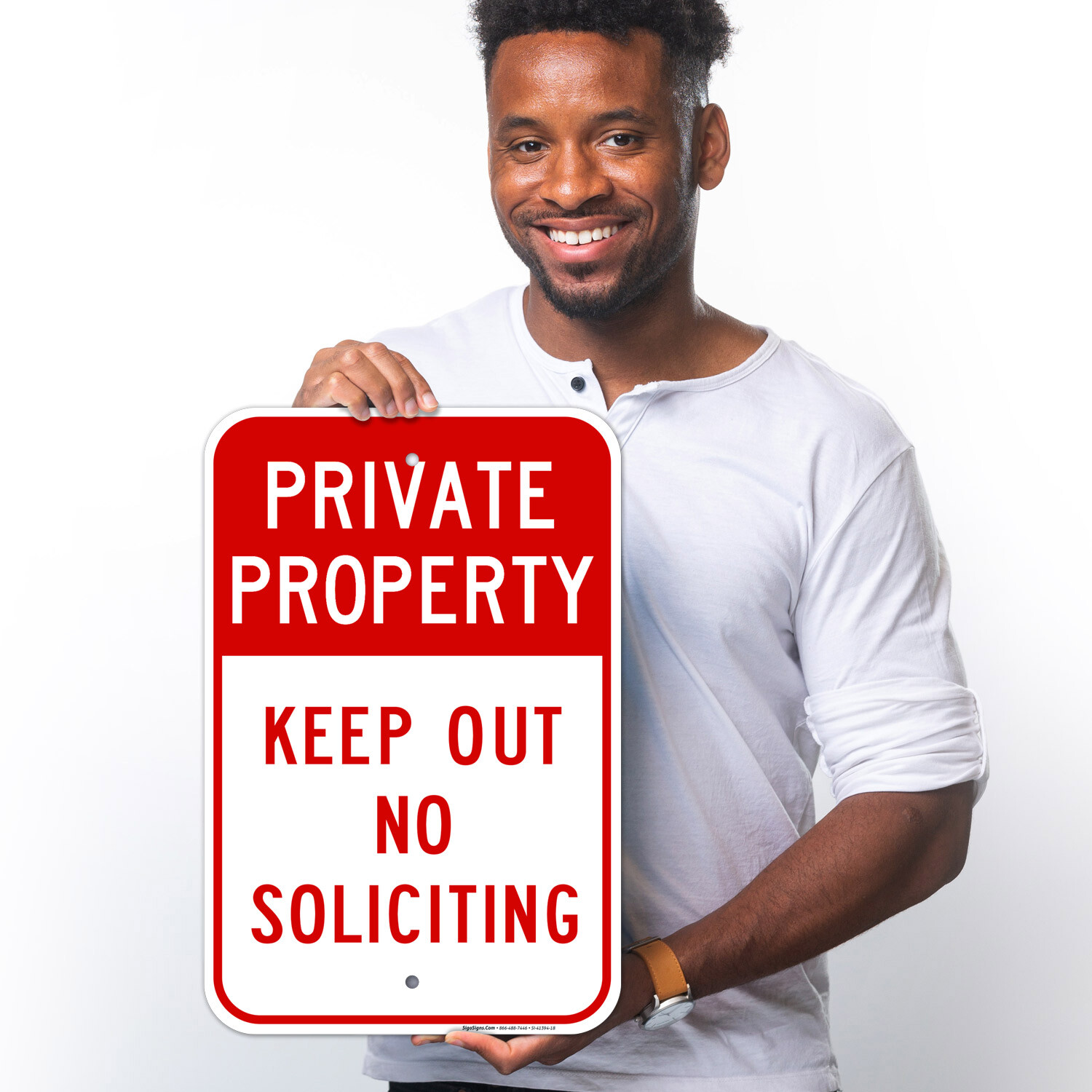 Keep Out No Soliciting Property Sign,