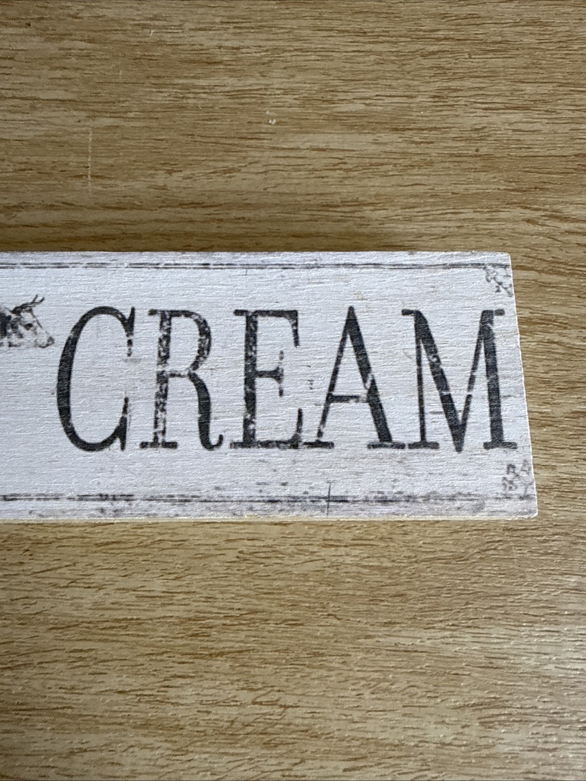 Distressed Farmhouse SWEET CREAM CREAMERY Milk COW Coffee Bar SIGN 7.5”
