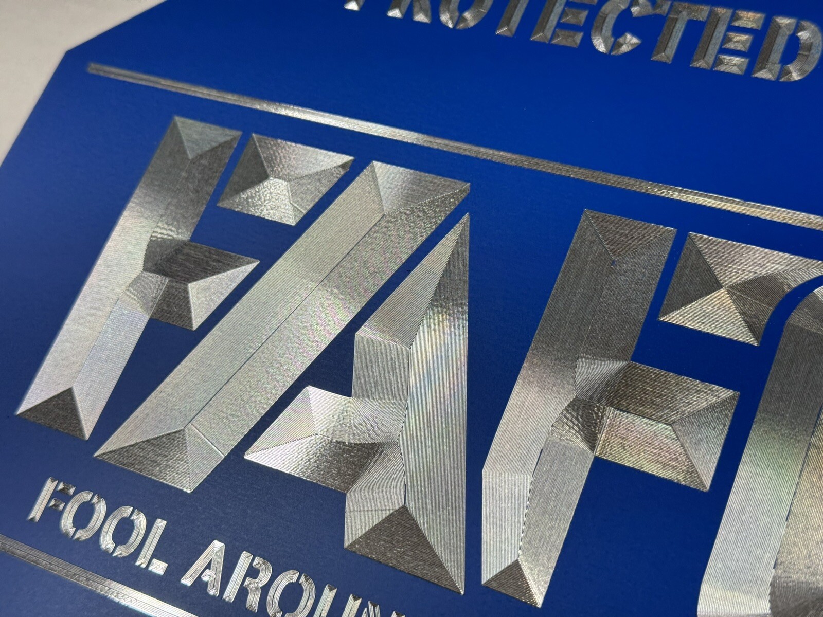 FAAFO FAFO Diamond Etched Engraved Private Property Metal House Man Cave Sign