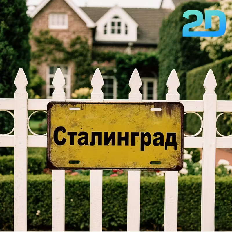 NEW 6×12 2D Flat Novelty Vintage Style “Stalingrad” In Russian WW2 Aluminum Sign