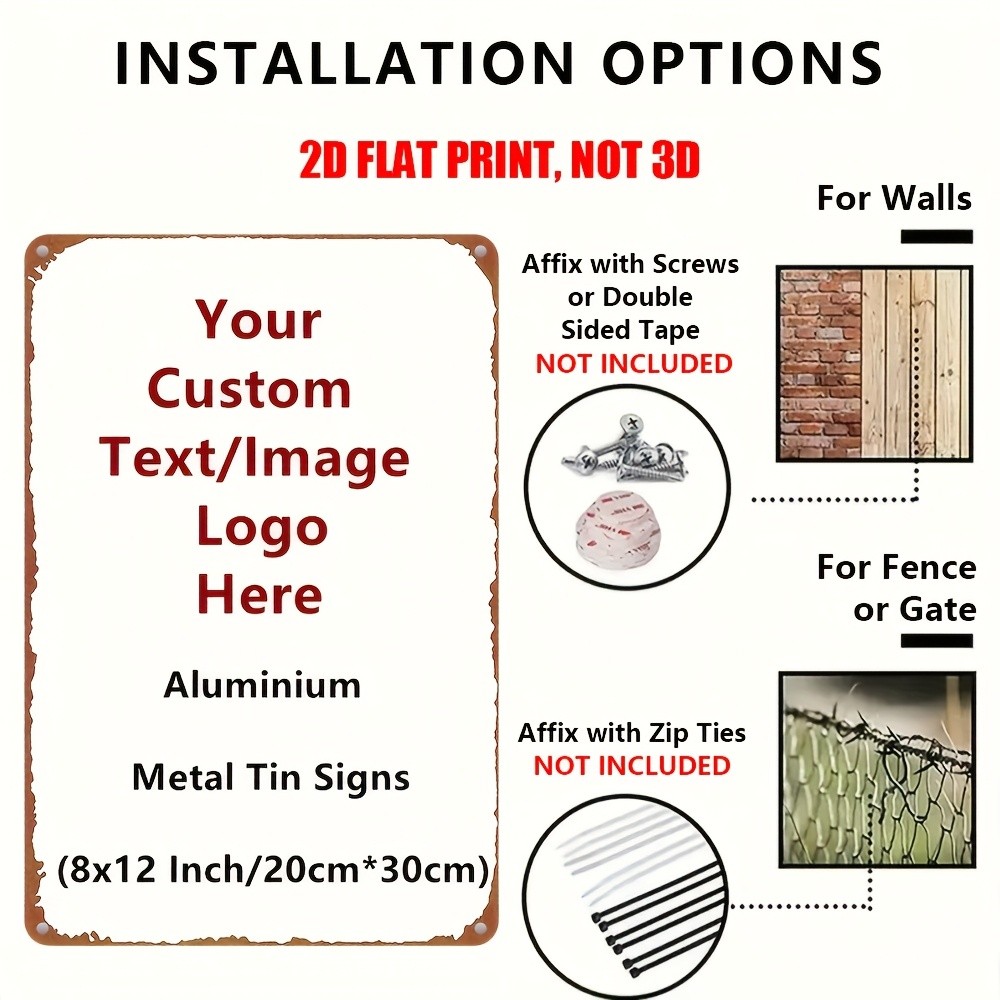 Personalized Metal Sign – Custom Photo/Text/Logo – Heavy-Duty Iron Construction↗