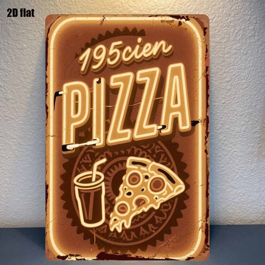 1950s Retro Pizza Neon Sign, Outdoor Decor