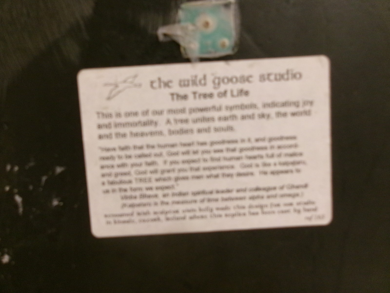 The Tree Of Life Bronze Wall Plaque Wild Goose Studios Ireland 10″ x 8″