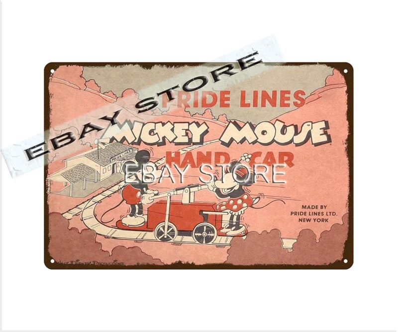 CONTEMPORARY CHARACTER TIN PRESSED STEEL COMPOSITION TOYS retro tin sign