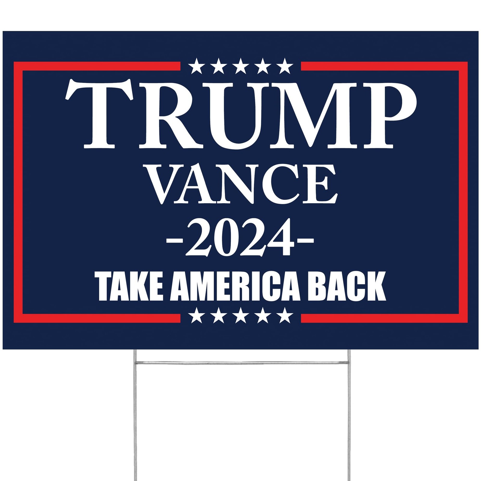 Made In USA, Not China | Trump Vance 2024 Yard Sign | Take America back Blue …