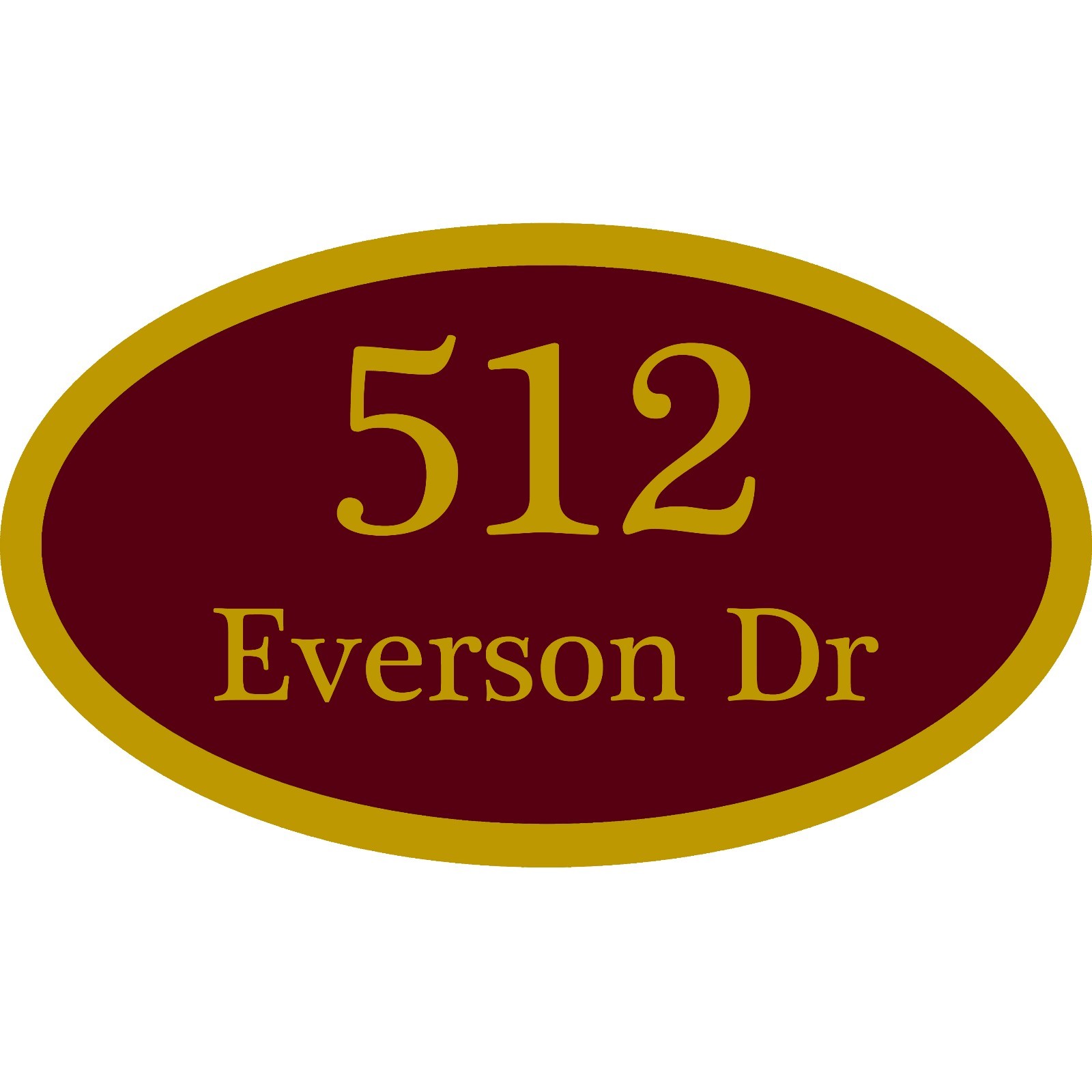 Custom Home Address Plaque Personalized Aluminum Sign 12″ x 7″ Choice of Colors