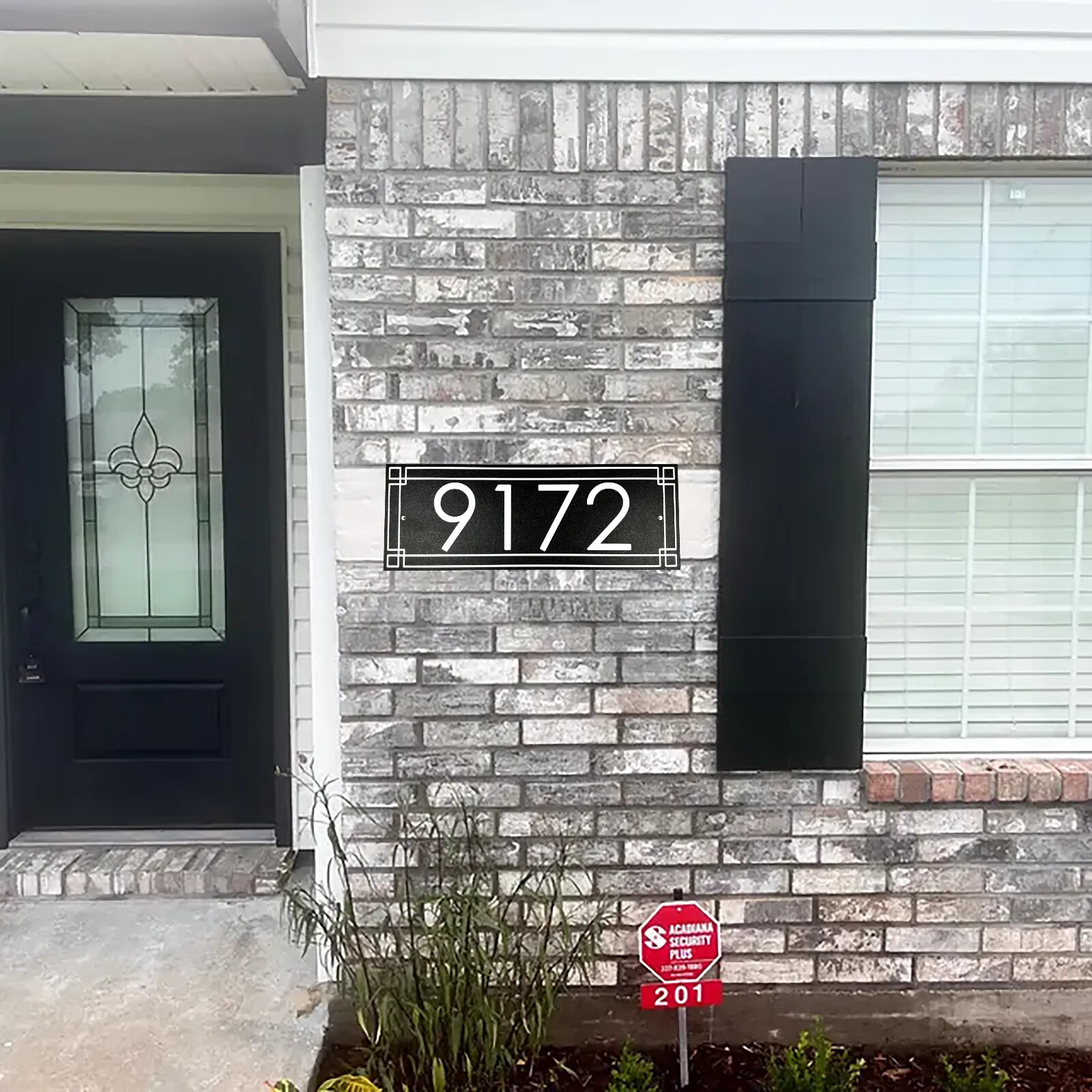 Personalized Engraved 6.5in H House Number Sign | Durable HDPE Street Address