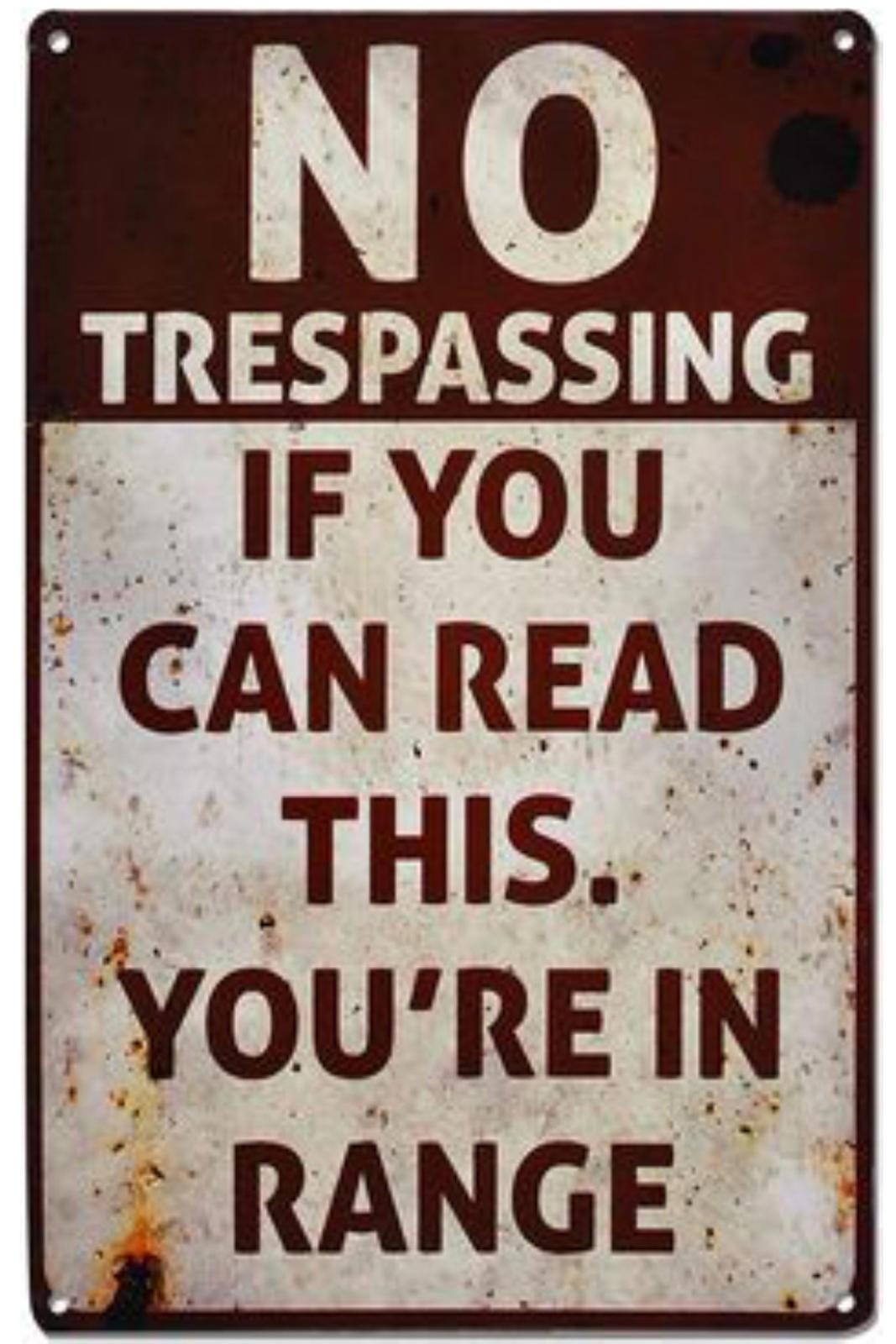 Aluminum Warning Sign BanginPrints 8×12 Rectangle Metal Funny Decor