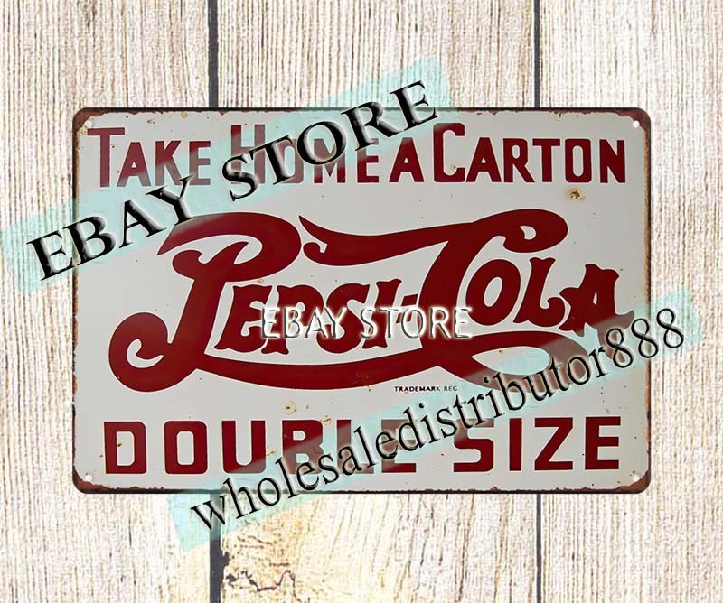 Pepsi-Cola Take Home A Carton tin sign