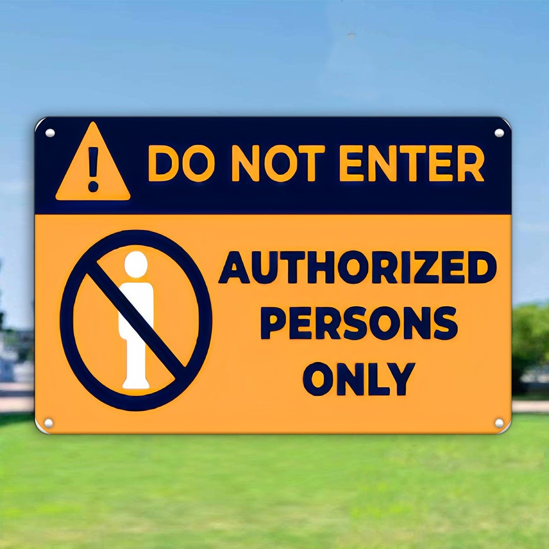 Do Not Enter Authorized Persons Only Metal Sign Factory Restricted Area Decor