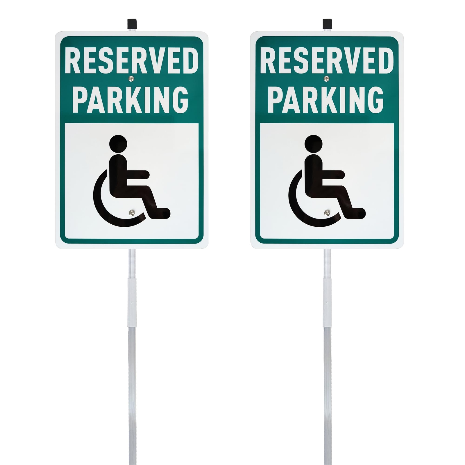 2 Pcs 14×10″ Reserved Handicap Parking Yard Sign with Stake Reflective