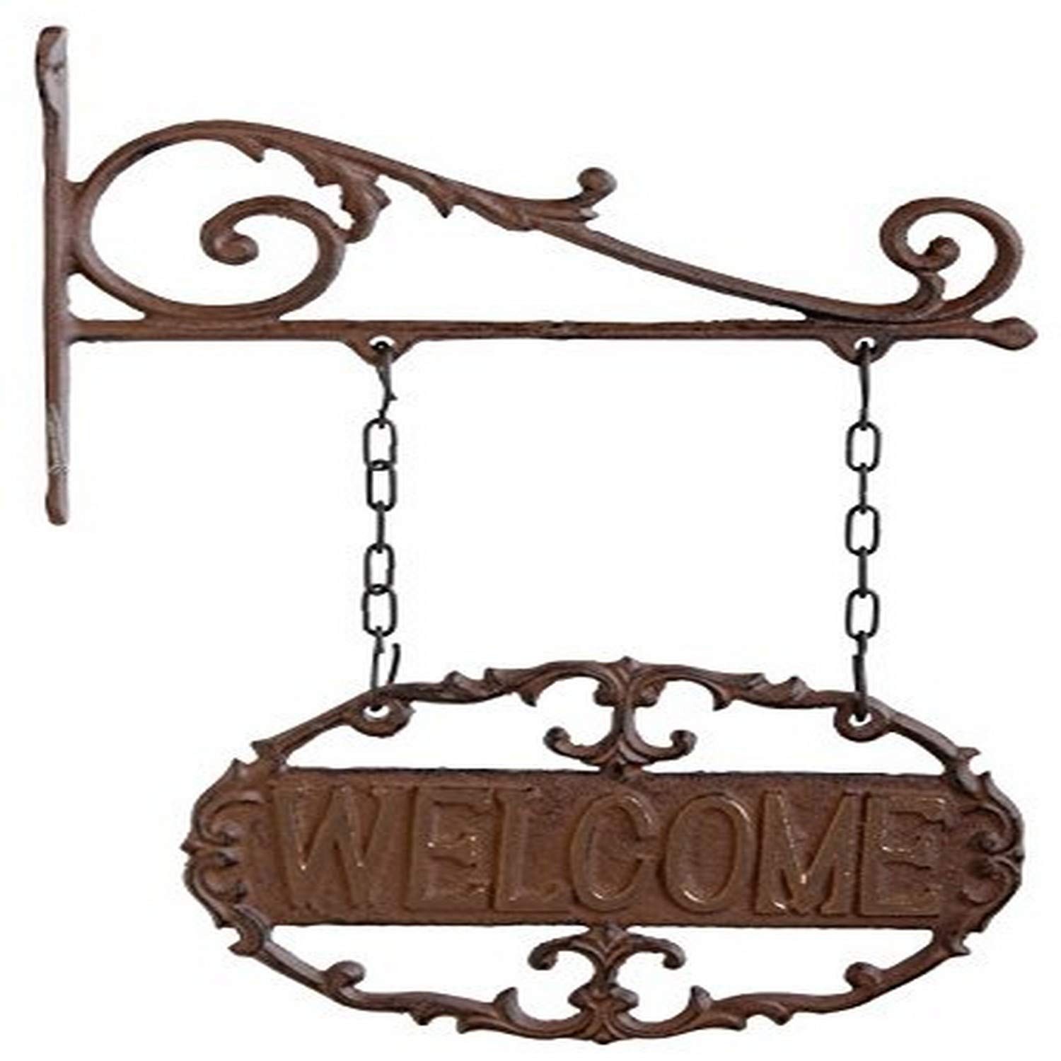 Esschert Design Wall Bracket/Welcome Sign,Brown