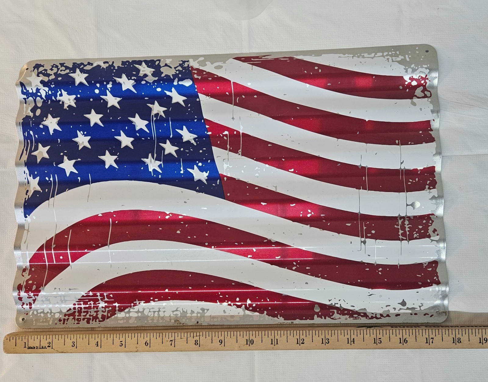11.5″ x 18″ Metal AMERICAN FLAG Wall Decor