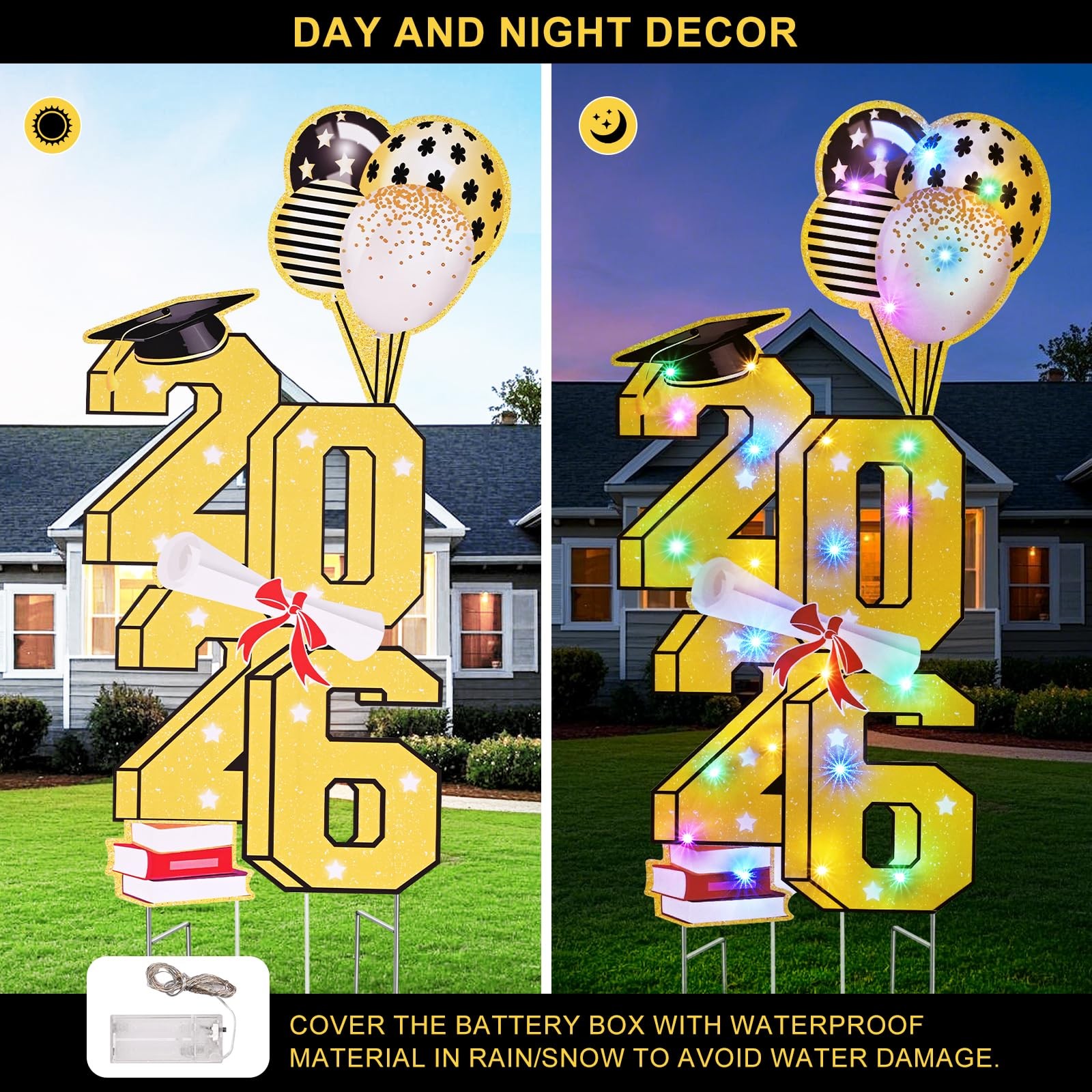 36.6 Inch Graduation Decorations 2026 Reinforced Graduation Yard Signs Class …