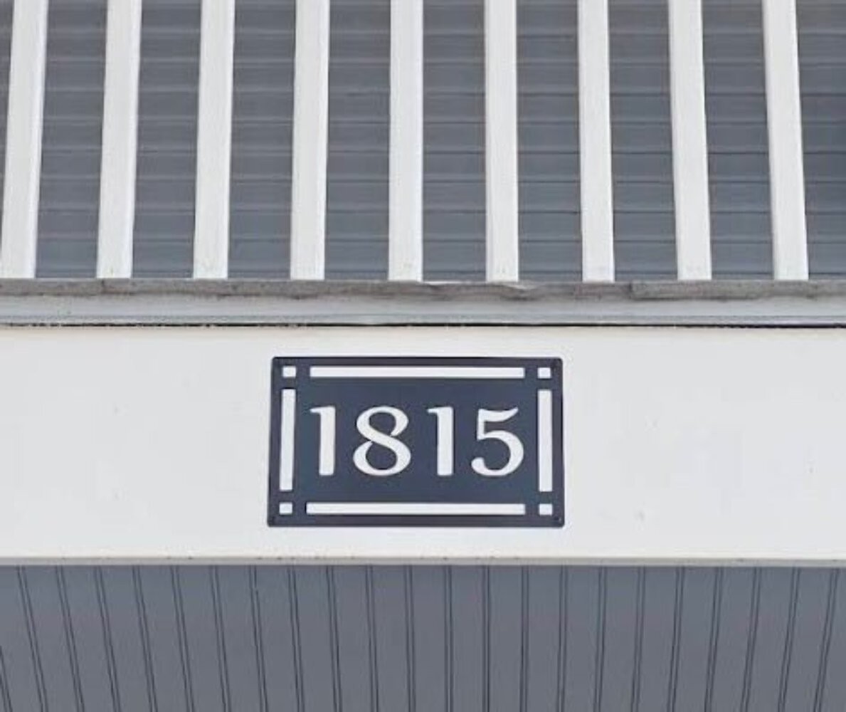 Arts & Crafts Style Address Sign – Horizontal – Made in USA