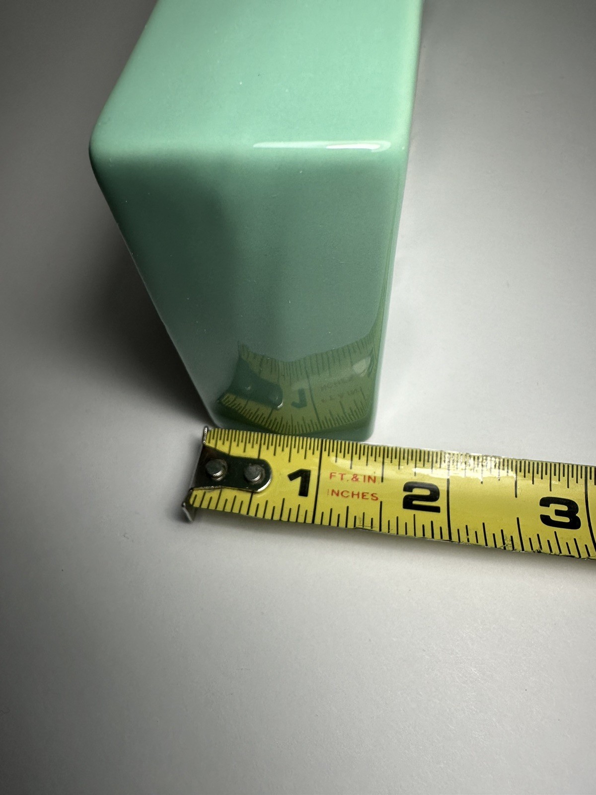 “RELAX” freestanding ceramic sign in seafoam green