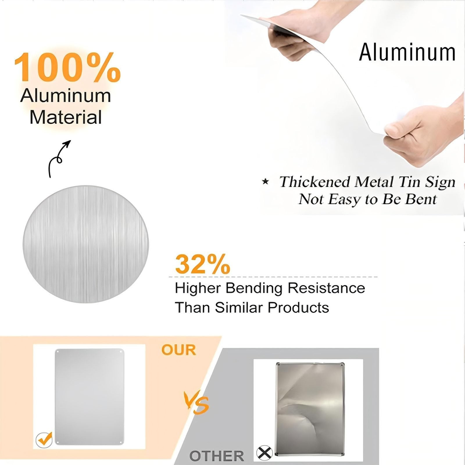 Aluminum Delivery Instructions Sign – Please Leave Packages in Box, 12″x18″ for