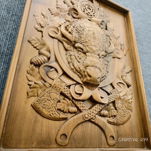 Nautical Antique Wooden 24″ Bison Designer Wall Hanging For Wall Decorative Gift