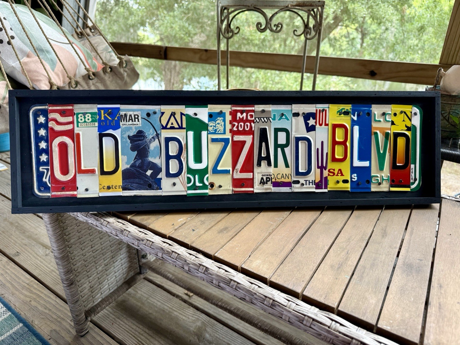 Retirement Gift Old Buzzard Blvd License Plate Sign Gift Hand Made Custom