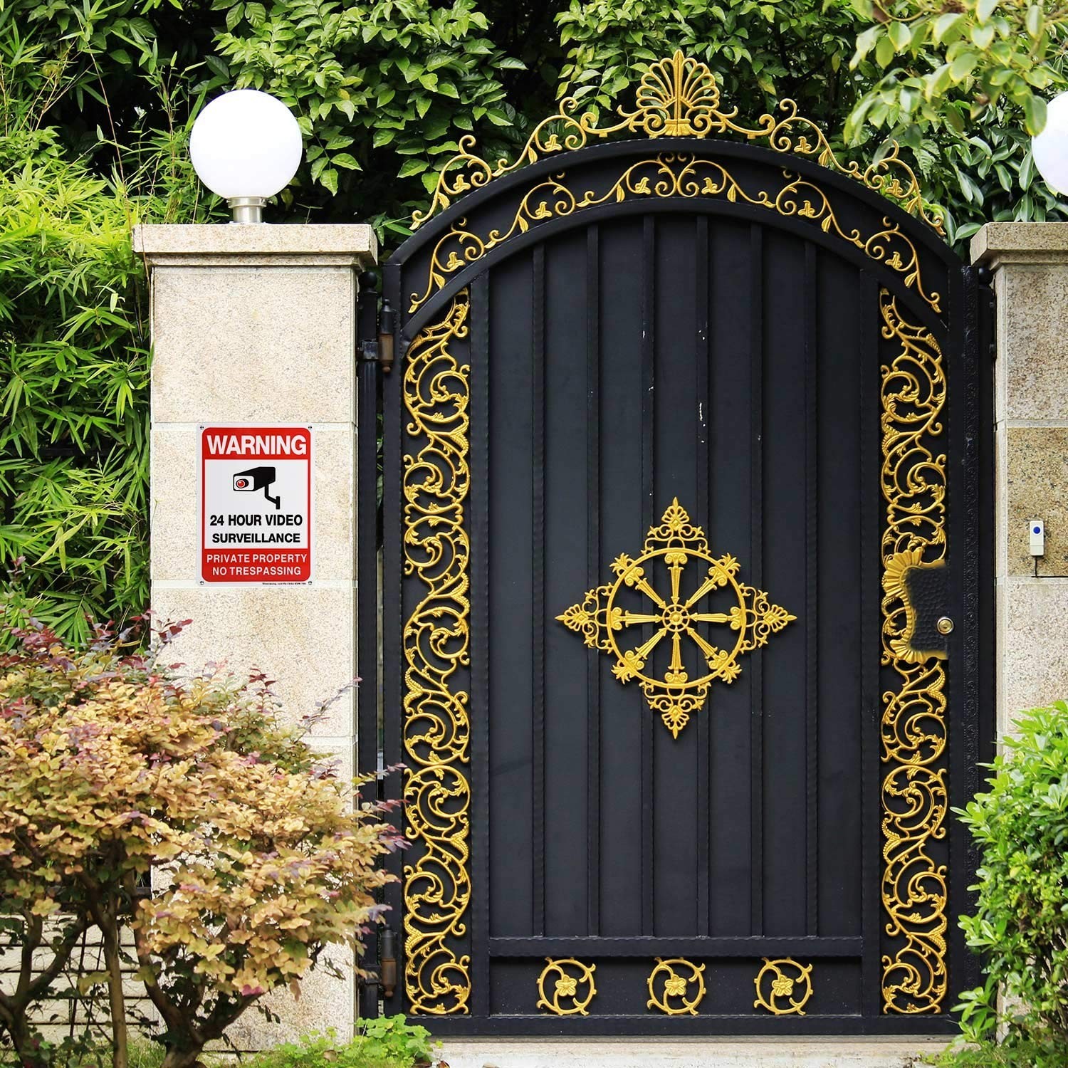 4 Pack of Reflective No Trespassing Signs, 10×7 Aluminum for Ultimate Security