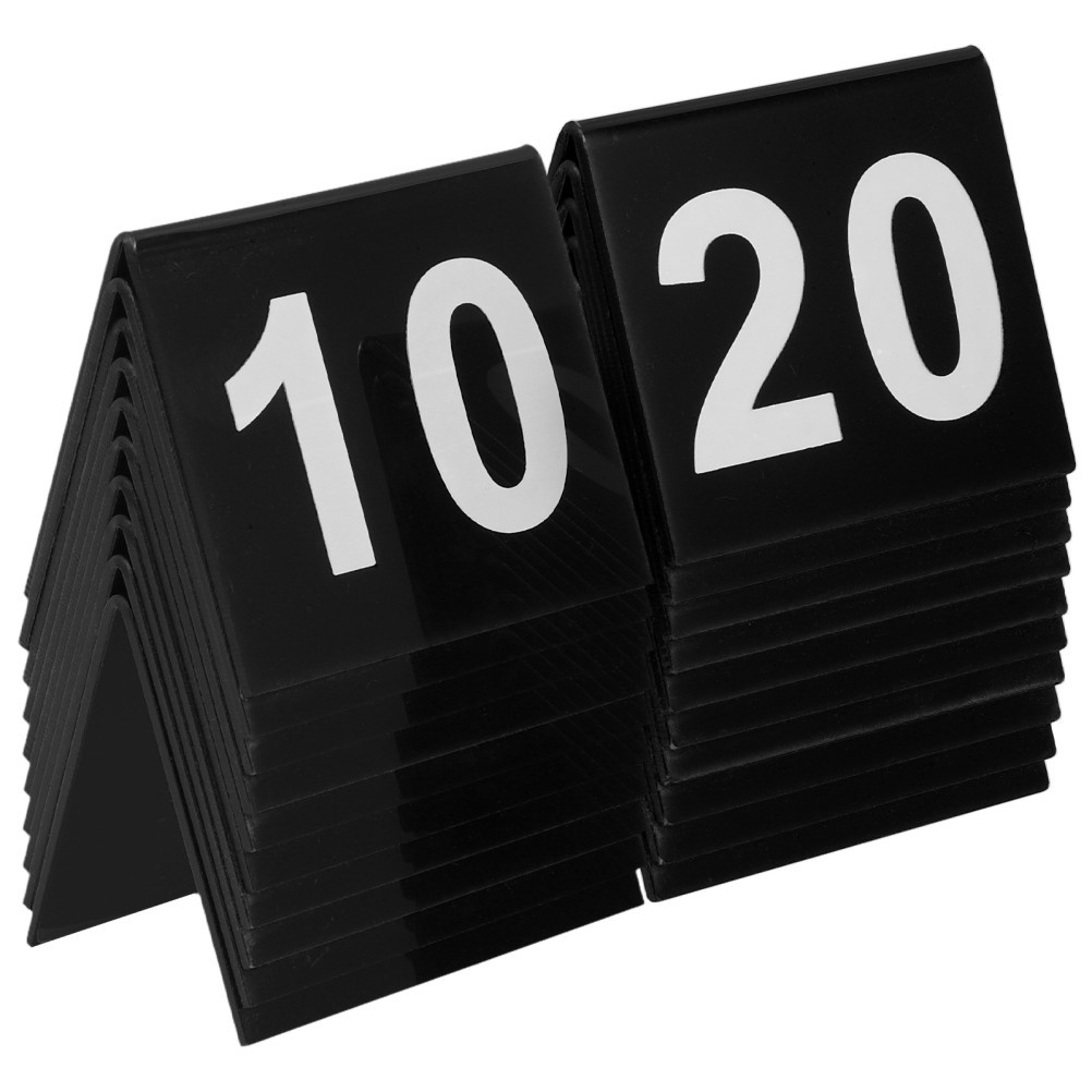 20 Pcs Numbered V Shaped Table Signs Acrylic Table Number Cards For Events