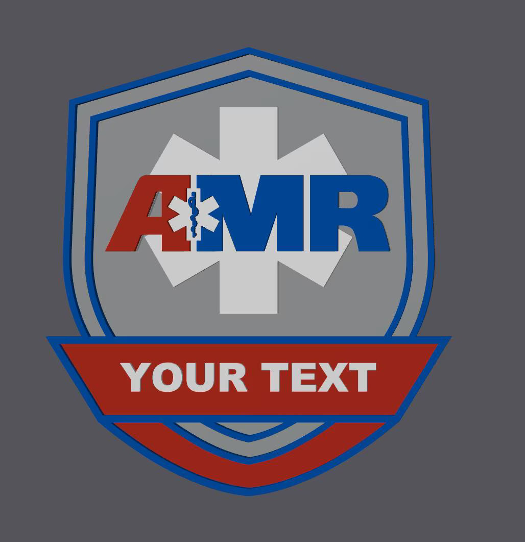 Paramedic Wall Art: AMR EMT 3D Embossed Plaque (Display or Gift)