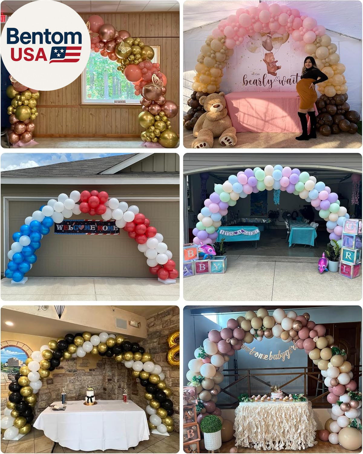 21Ft Balloon Arch Stand Kit, Free Combination in Width and Height (E.G. 10Ft X 7