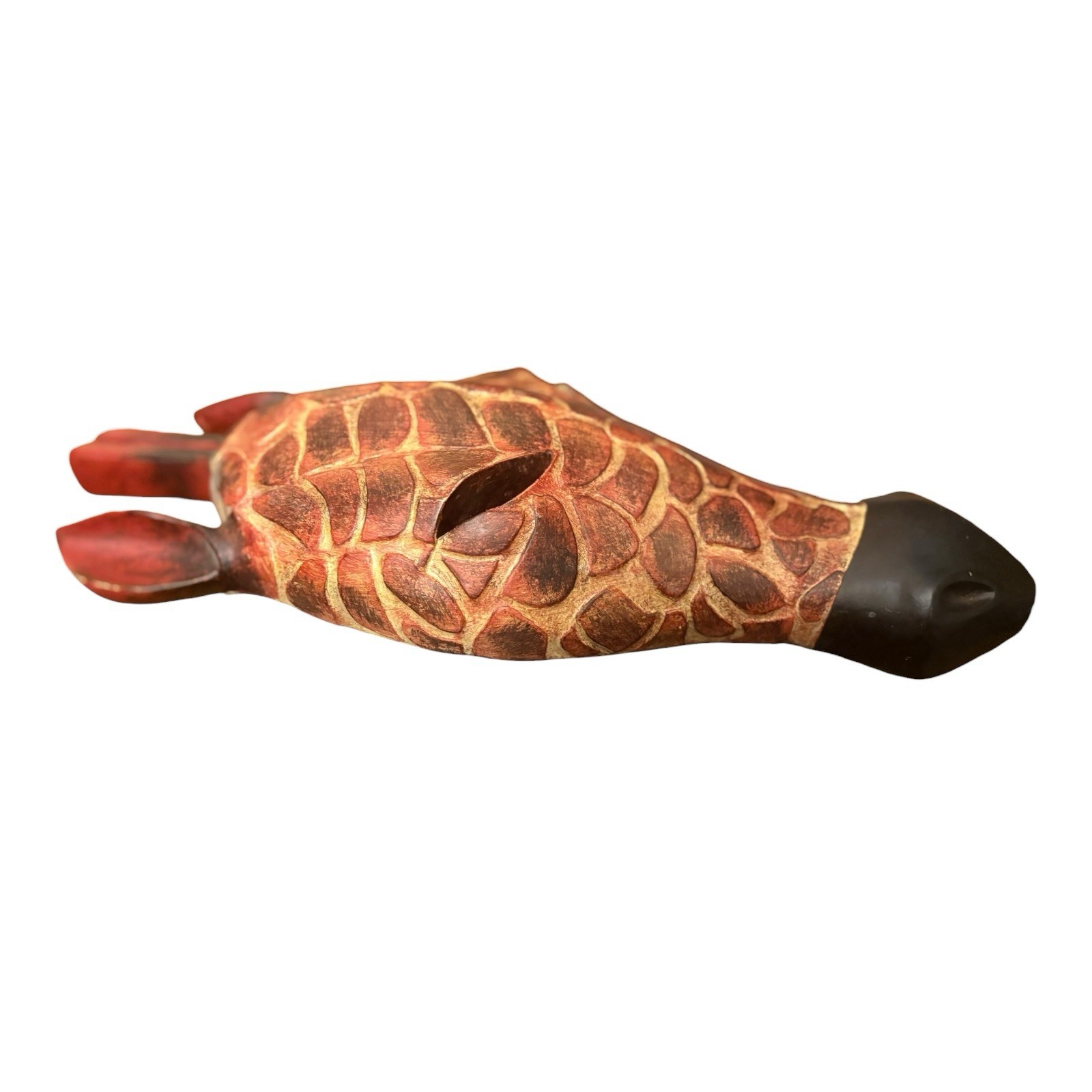 Wood Look Resin Giraffe & Zebra Head Wall Hanging Safari Africa Decor 13” Set