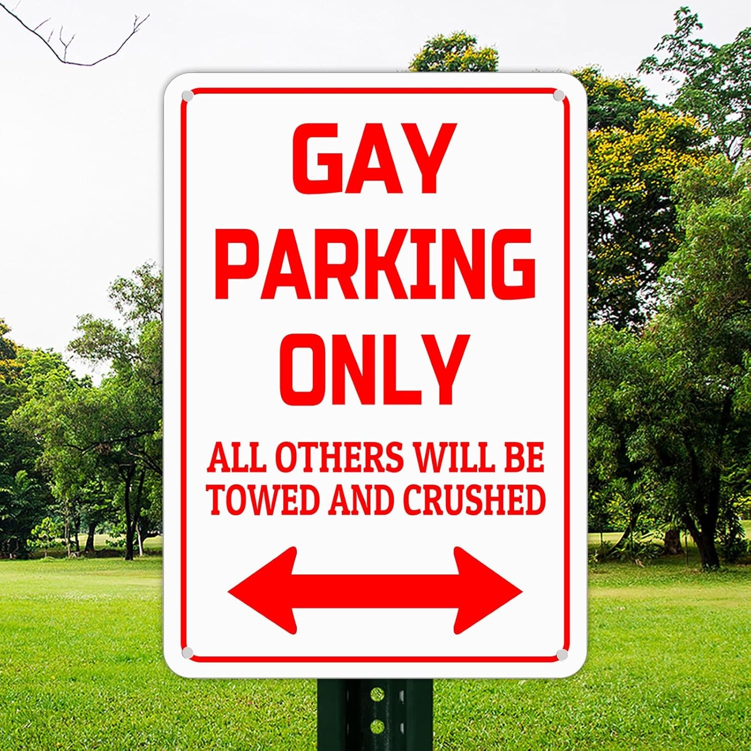 Gay Parking Only Sign Funny Plaque Garage Bar Wall Decor 12x8inches,