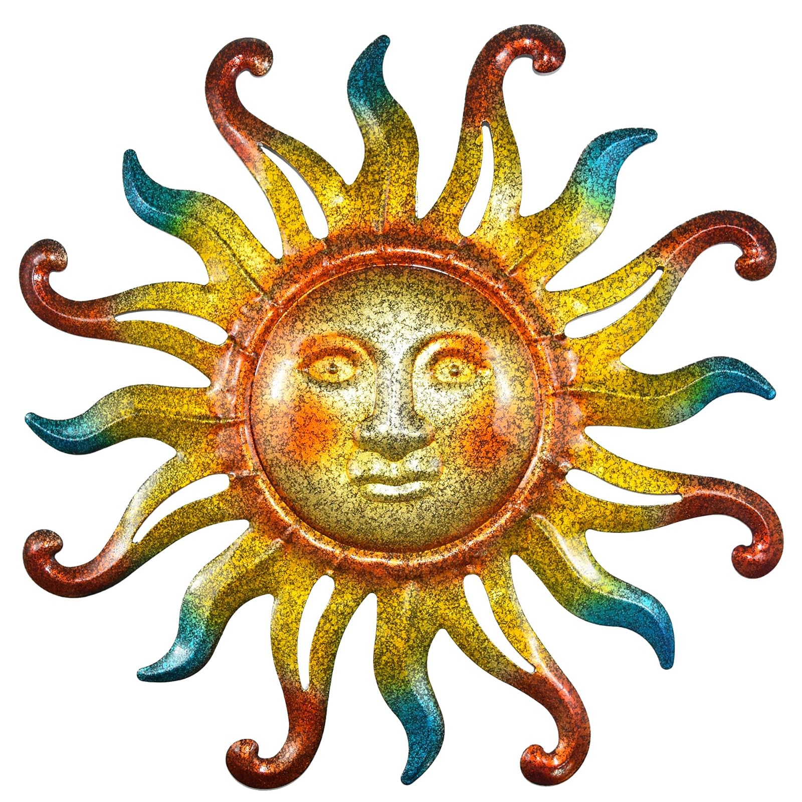 Metal Sun Wall Decor, Sun for Outdoor Garden Fence Yard Art Porch Door Patio …