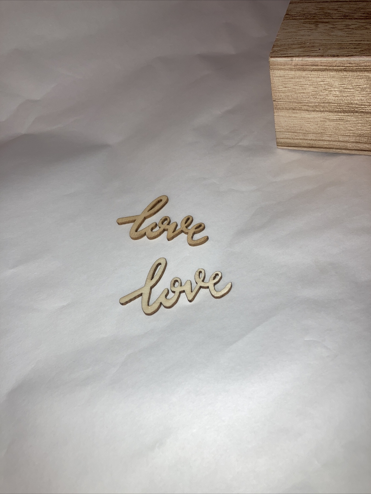 Love wooden Words X 4 Small Size