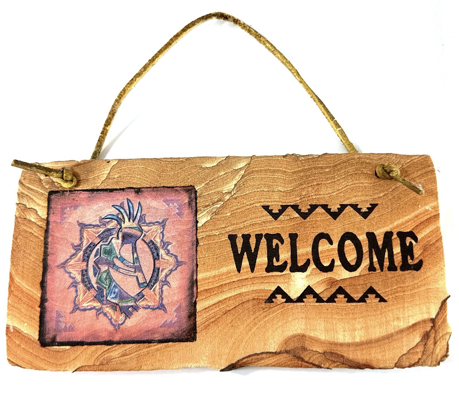 Thirstystone Stone Expressions Sandstone Welcome Sign Kokopelli 7” Wall Plaque