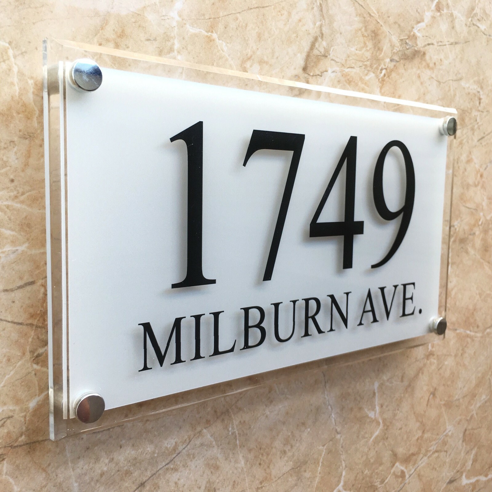 Large MODERN Crystal effect House Signs Plaques Door Numbers Name Plate elegant!