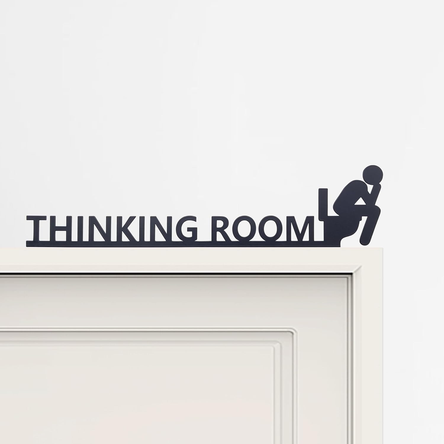 Thinking Room Funny Bathroom Door Sign & Funny Wall Art – Metal Rust-Resistant D