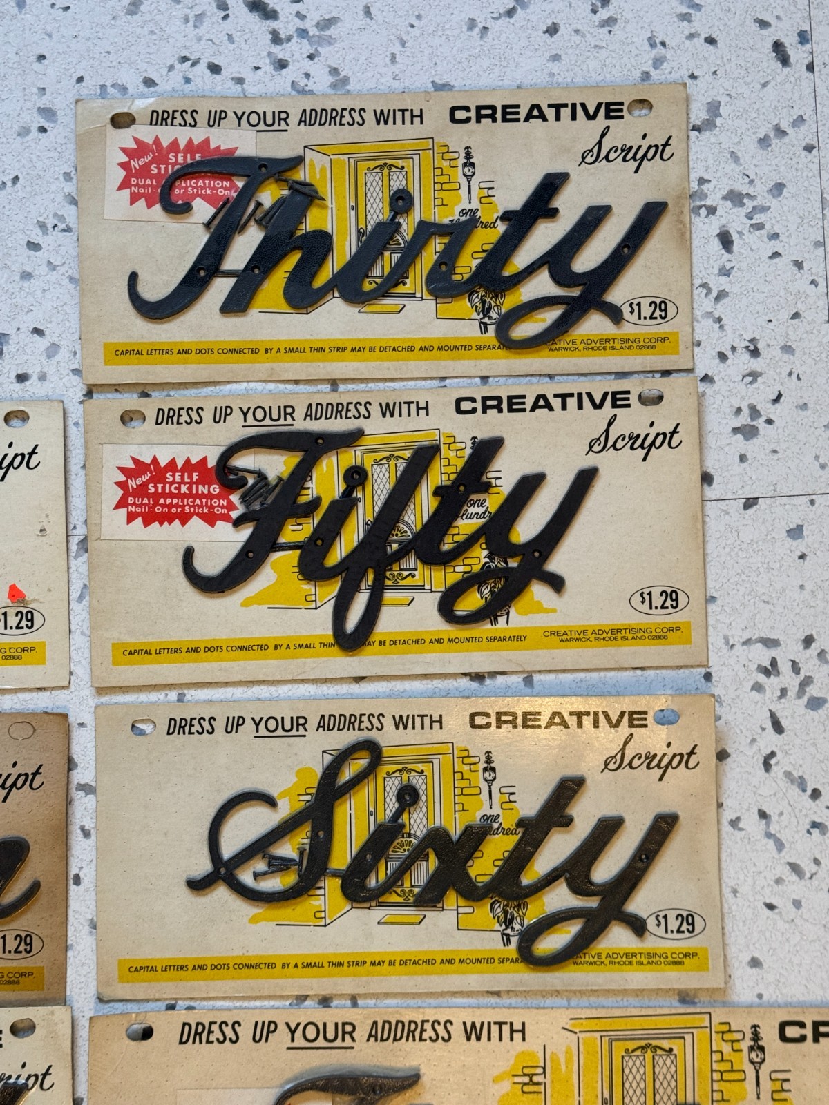 Vintage Creative Script House Address Number Words
