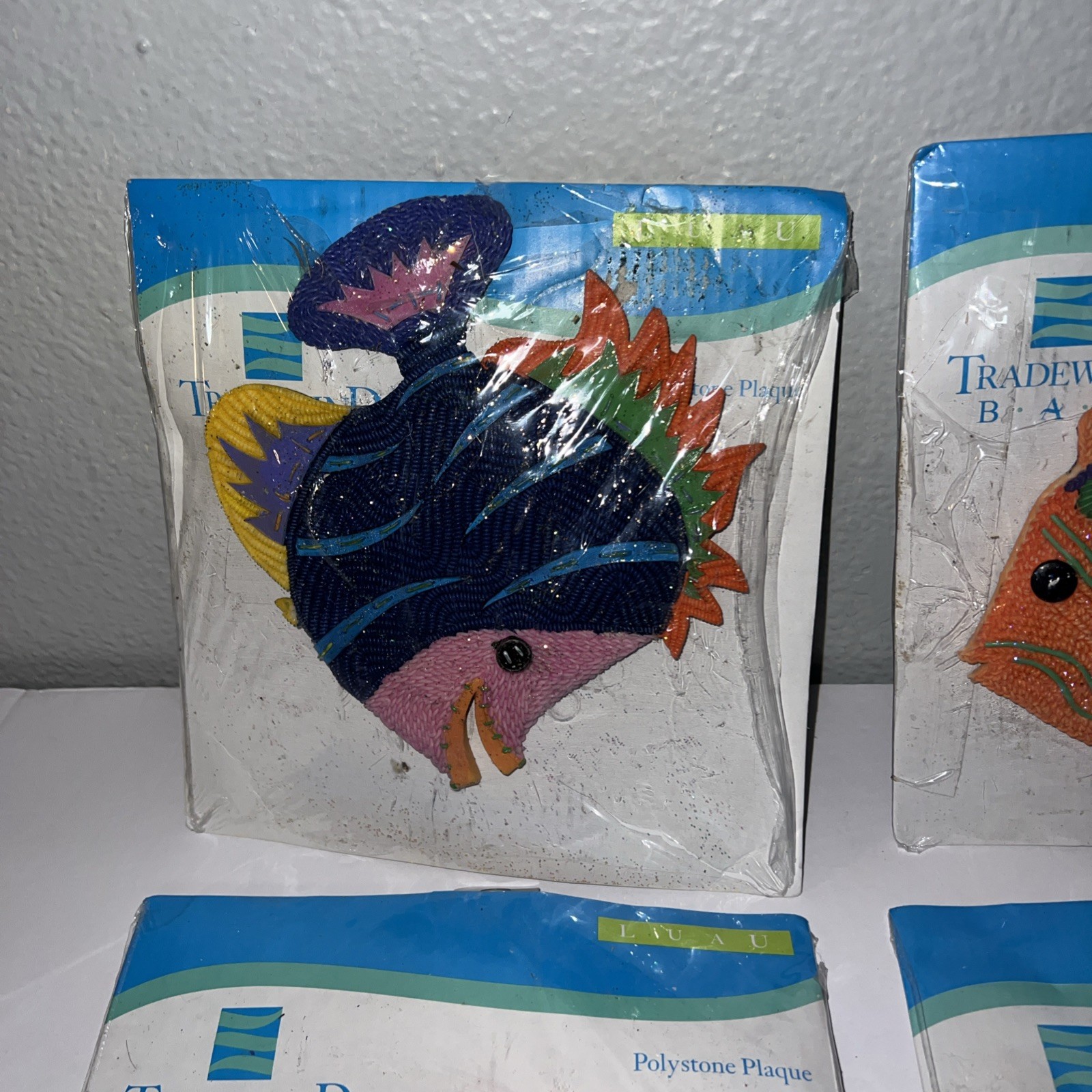 Tradewind Bay Set Of Four Poly Stone Ocean Themed Decor Peace Plaque