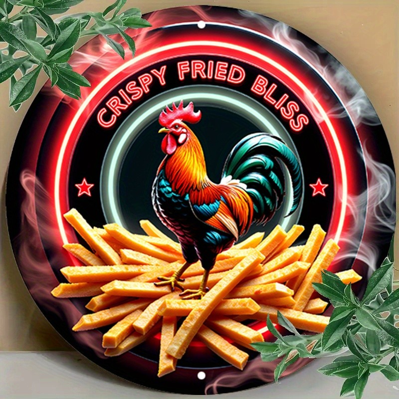 Tin Metal Signs One Piece of a Round Aluminum Sign Measuring 7.87 by 7.87 Inches