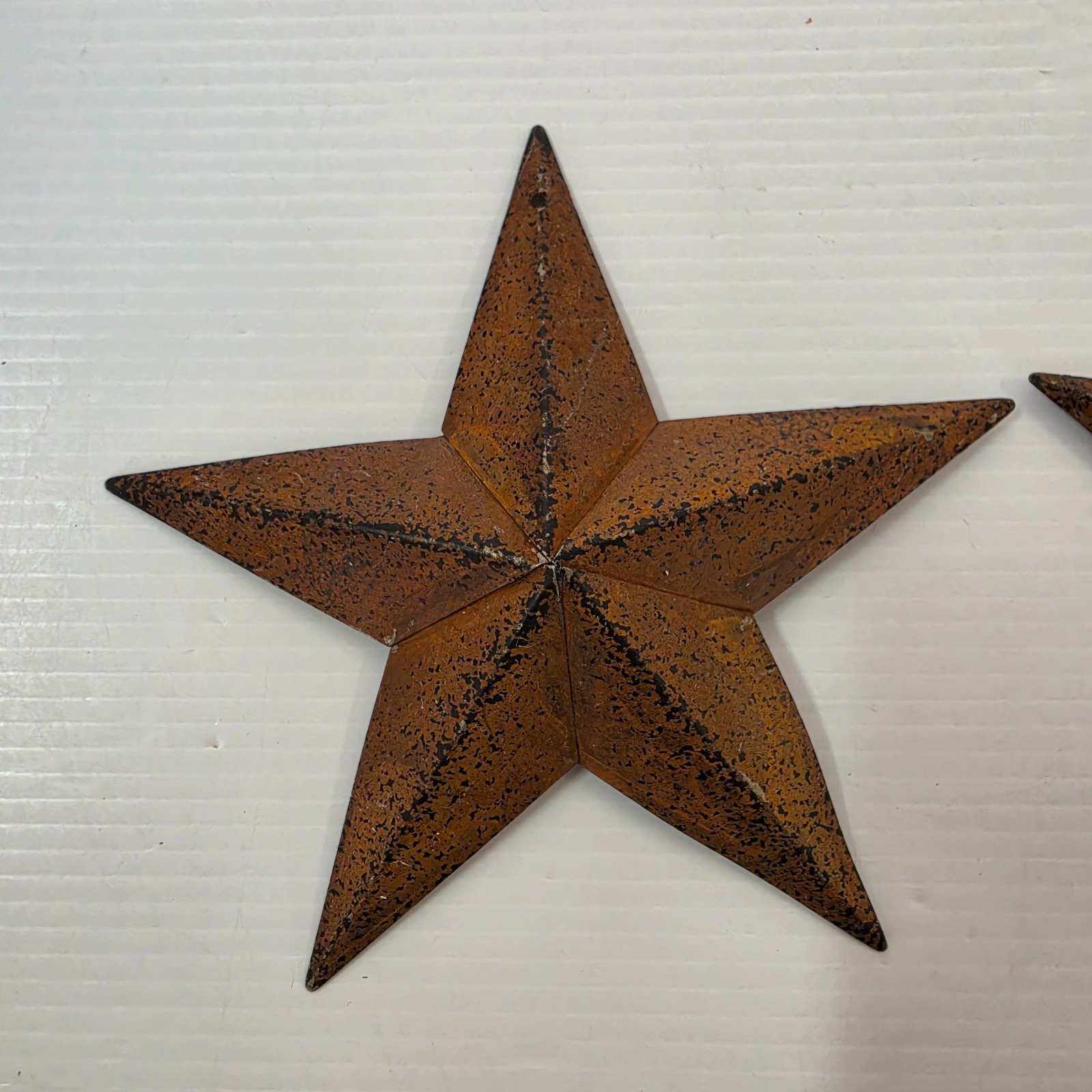 STARS DECORATIVE METAL 5″ 2 OF THEM Brown rustic color wall hanging decor!